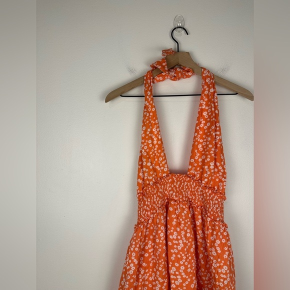 Aerie Spring Fling Dress Floral Boho Summer Beachy Mini Ruffles Size M - Picture 3 of 6